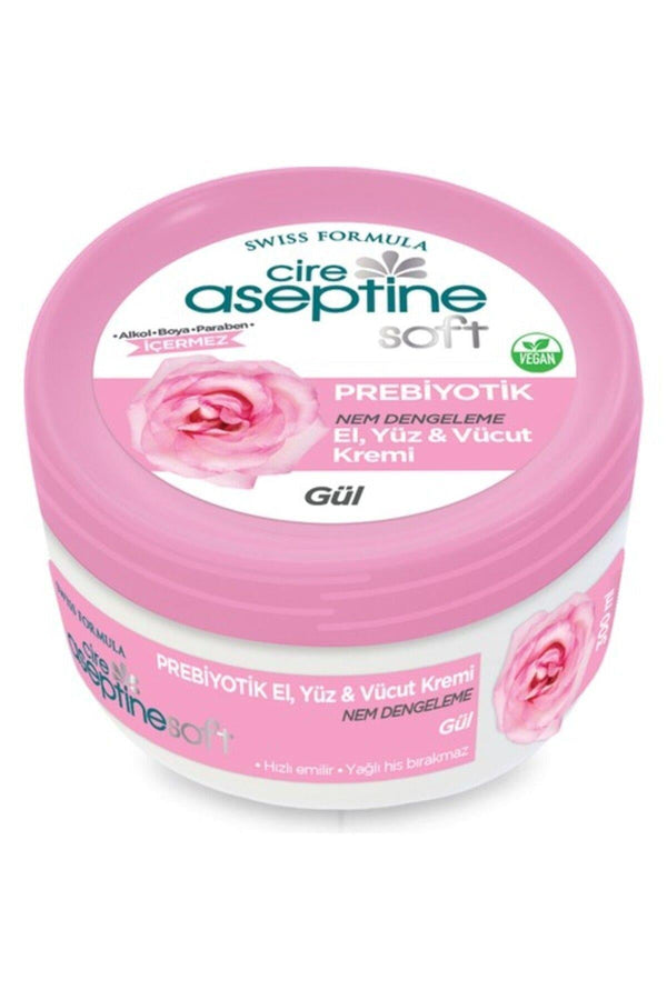 CIRE ASEPTINE Soft Gül Prebiyotik Nemlendirici Bakım Kremi 300 ml