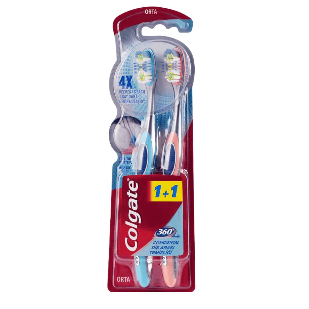 Colgate 360 Interdental Diş Fırçası 1+1 Orta
