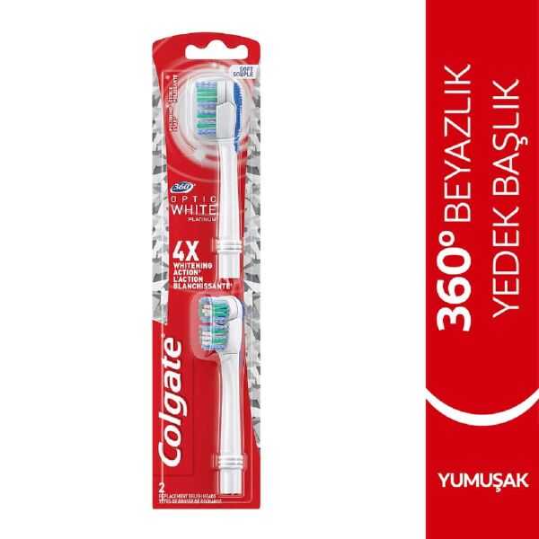Colgate 360 Optic White Platinum Yedek Başlık Pilli Diş Fırçası
