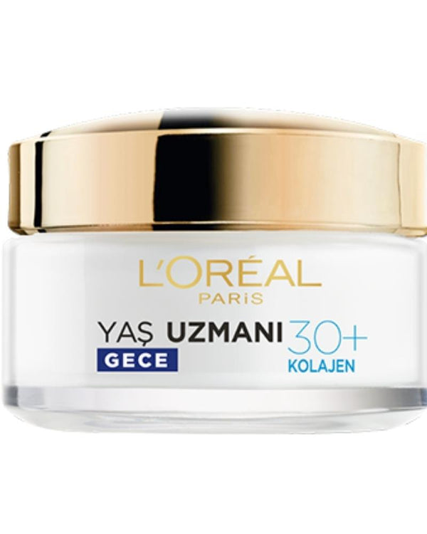 L'Oreal Paris Yaş Uzmanı 30+ Kırışıklık Karşıtı Nemlendirici Gece Kremi