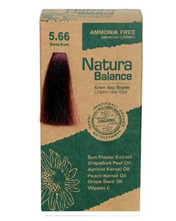 Natura Balance Saç Boyası 5.66 Şarap Kızılı