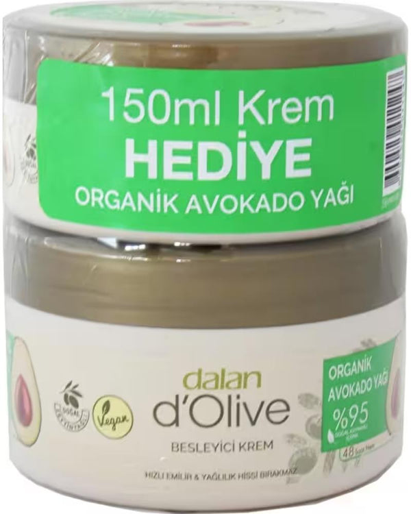 Dalan D'olive Besleyici Organik Avokado Yağlı Kremi 250 ml 150 ml Hediye