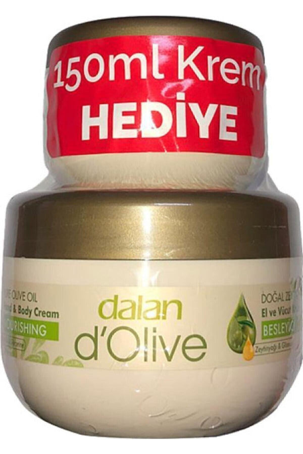 Dalan D'olive Besleyici Zeytinyağlı Hızlı Emilen Bakım Kremi 300 ml 150 ml Hediye