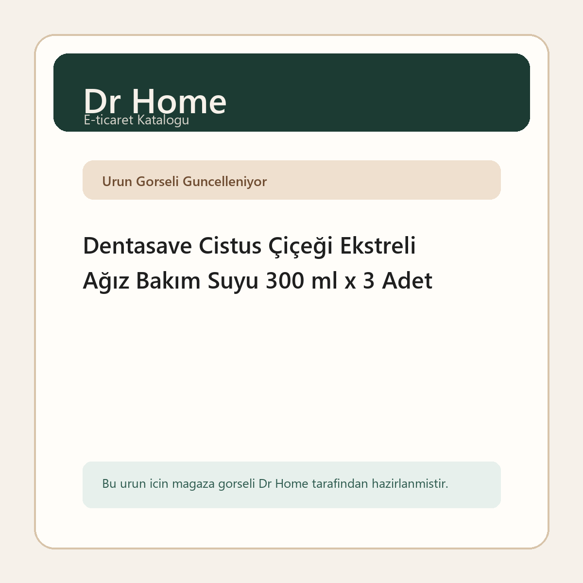 Dentasave Cistus Çiçeği Ekstreli Ağız Bakım Suyu 300 ml x 3 Adet