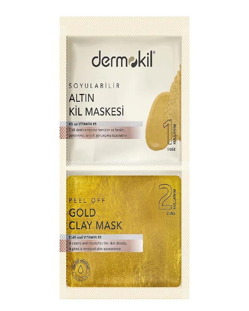 DERMOKİL Soyulabilir Gold Kil Maske 2'lı 7,5 ml
