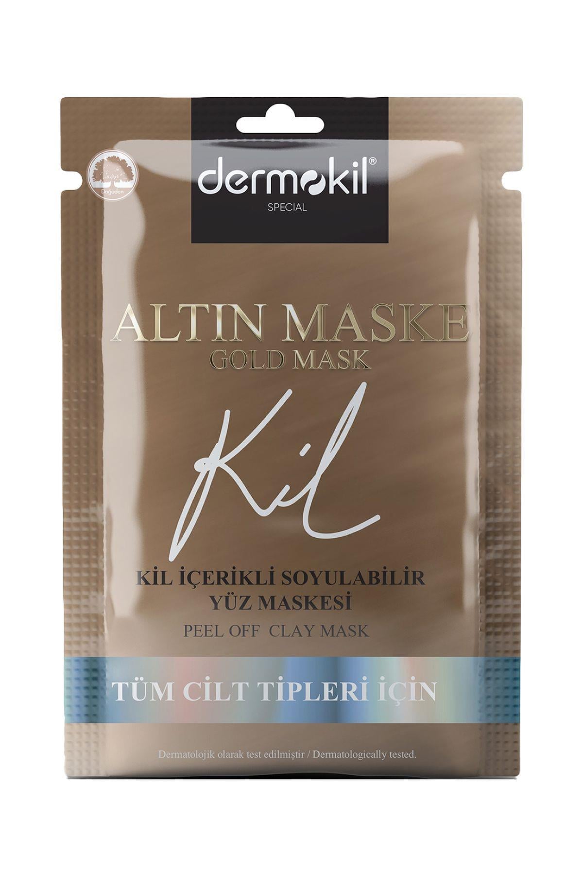 Dermokil Special Soyulabilir Kil Içerikli Gold Maske 15 Ml (tüm Cilt Tipleri Için)