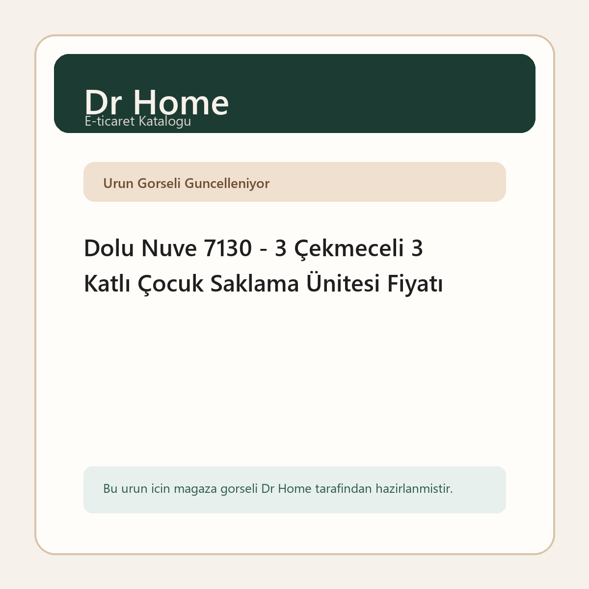 Dolu Nuve 7130 - 3 Çekmeceli 3 Katlı Çocuk Saklama Ünitesi Fiyatı