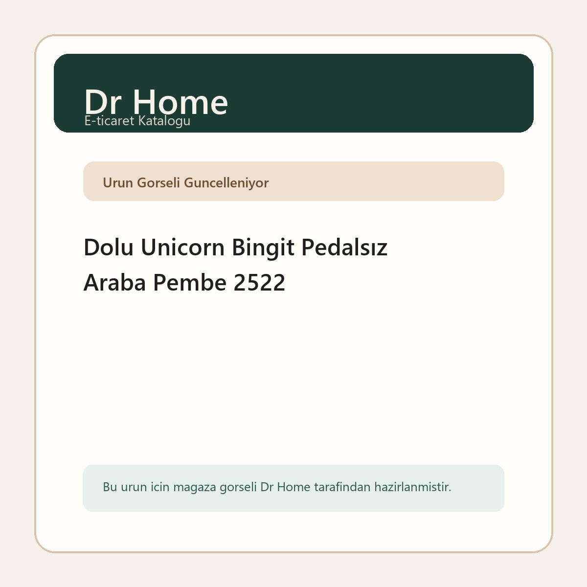 Dolu Unicorn Bingit Pedalsız Araba Pembe 2522