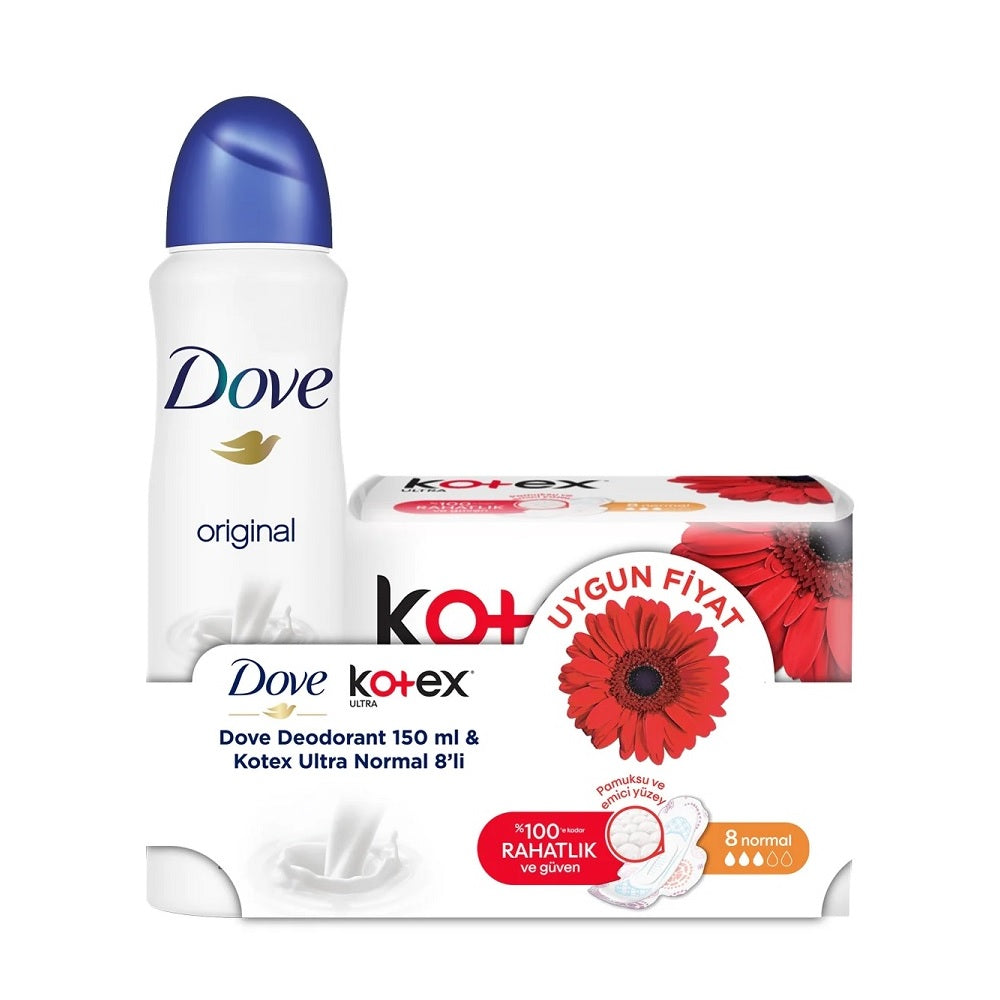 Dove Original Deo Spray + Kotex Normal 8'li Set