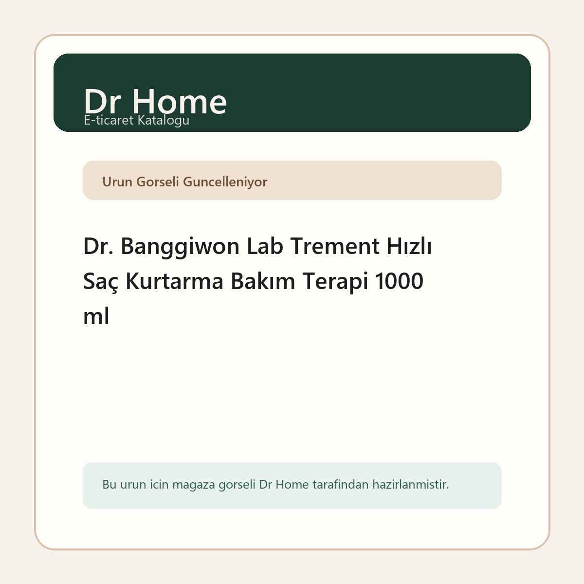 Dr. Banggiwon Lab Trement Hızlı Saç Kurtarma Bakım Terapi 1000 ml