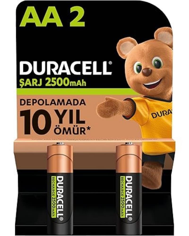 Duracell Şarj Edilebilir Aa 1300 Mah Kalem Pil, 2'li