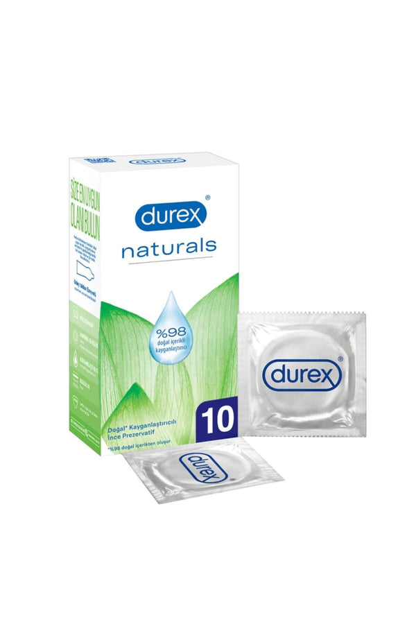 Durex Naturals 10'lu Doğal Kayganlaştırıcılı Ince Prezervatif