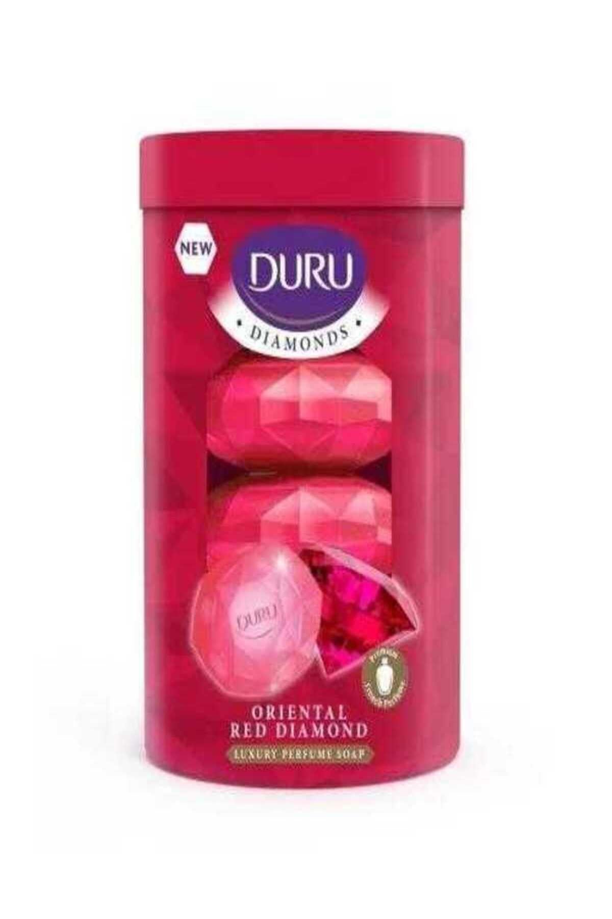 Duru Diamonds Serisi Katı Sabun Kırmızı 4*90 gr