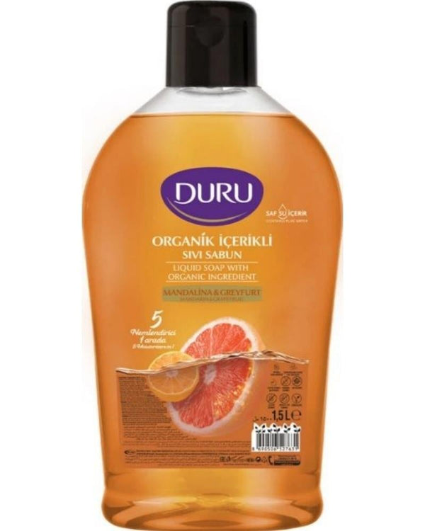 Duru Organik Içerikli Mandalina & Greyfurt Sıvı Sabun 1,5lt
