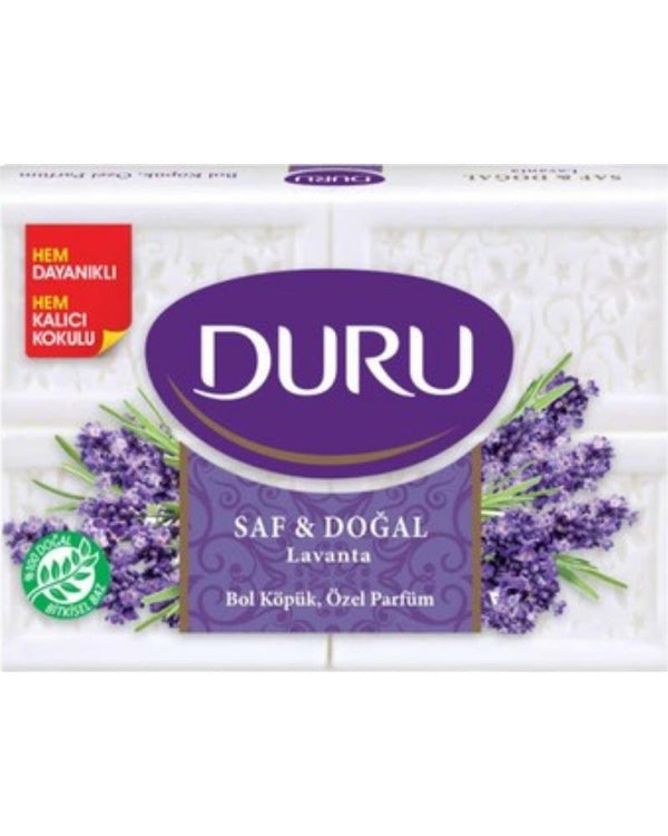 Duru Saf & Doğal Kaynaklı Lavanta 4 Adet Beyaz Kalıp Sabun 600gr