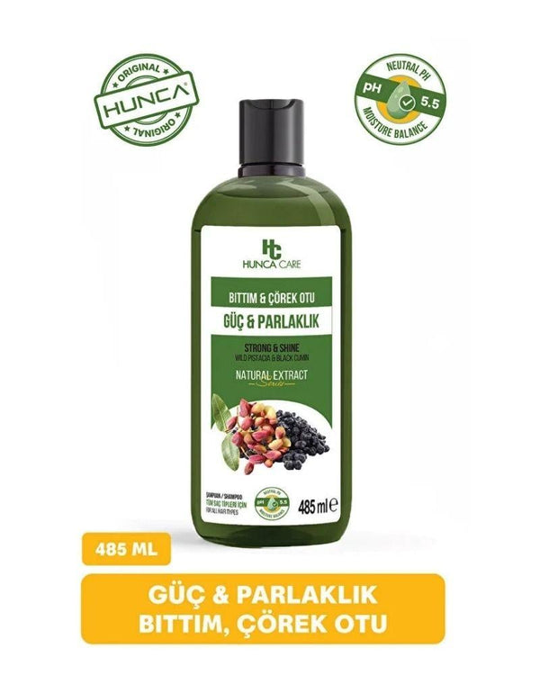 Hunca Care Bıttım Ve Çörek Otlu Bitkisel Şampuan Saç Beslemeye Yardımcı 485 ml