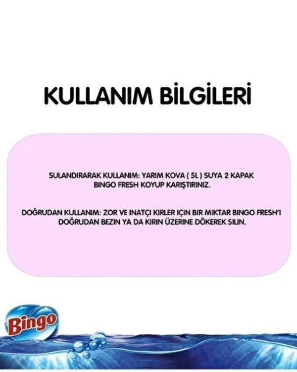 Bingo Fresh Lovely Yüzey Temizleyici 1 lt