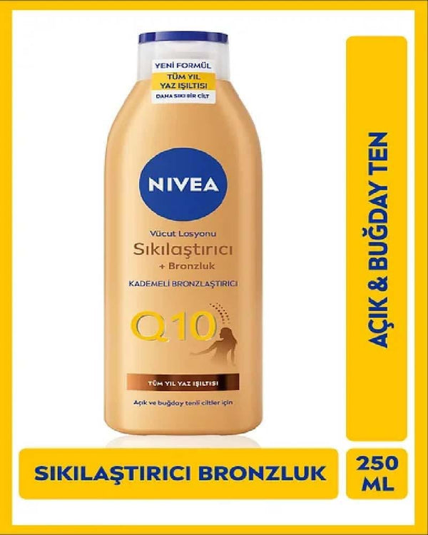 Nivea Q10 Sıkılaştırıcı ve Bronzlaştırıcı Vücut Losyonu 250 ml