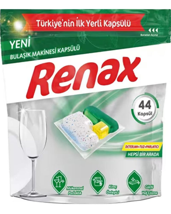 RENAX Bulaşık Makinesi Kapsülü Hepsi Bir Arada 44 Lü