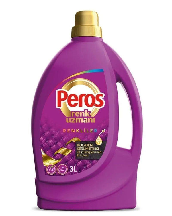 Peros Sıvı Bakım Renk Uzmanı Renkliler için Sıvı Çamaşır Deterjanı 3 L