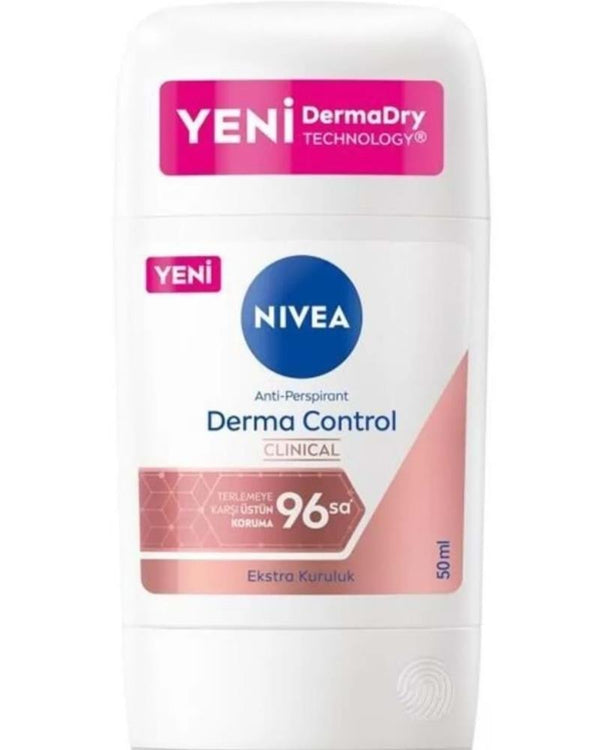 NIVEA Kadın Stick Deodorant Derma Control Clinical 50ml, C Vitamini Ile Koltuk Altı Kararma Karşıtı