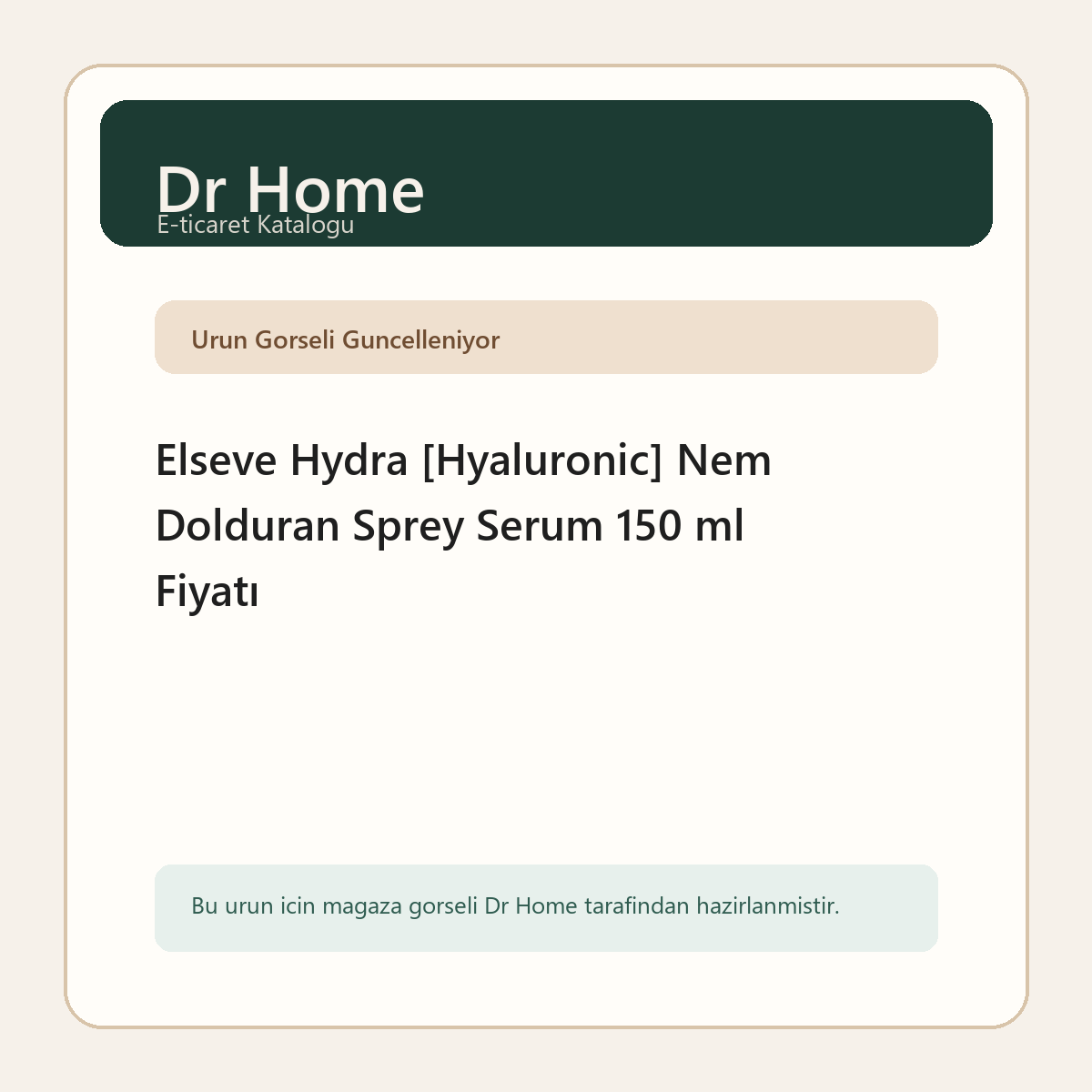 Elseve Hydra [Hyaluronic] Nem Dolduran Sprey Serum 150 ml Fiyatı
