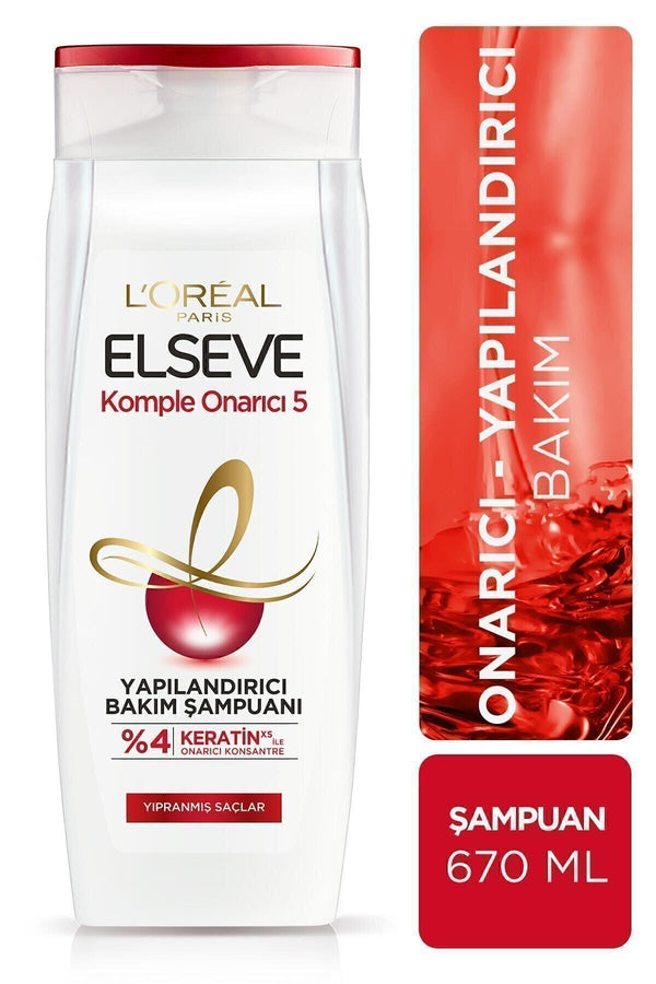 ELSEVE L'oréal Paris Komple Onarıcı 5 Yapılandırıcı Bakım Şampuanı 670 Ml