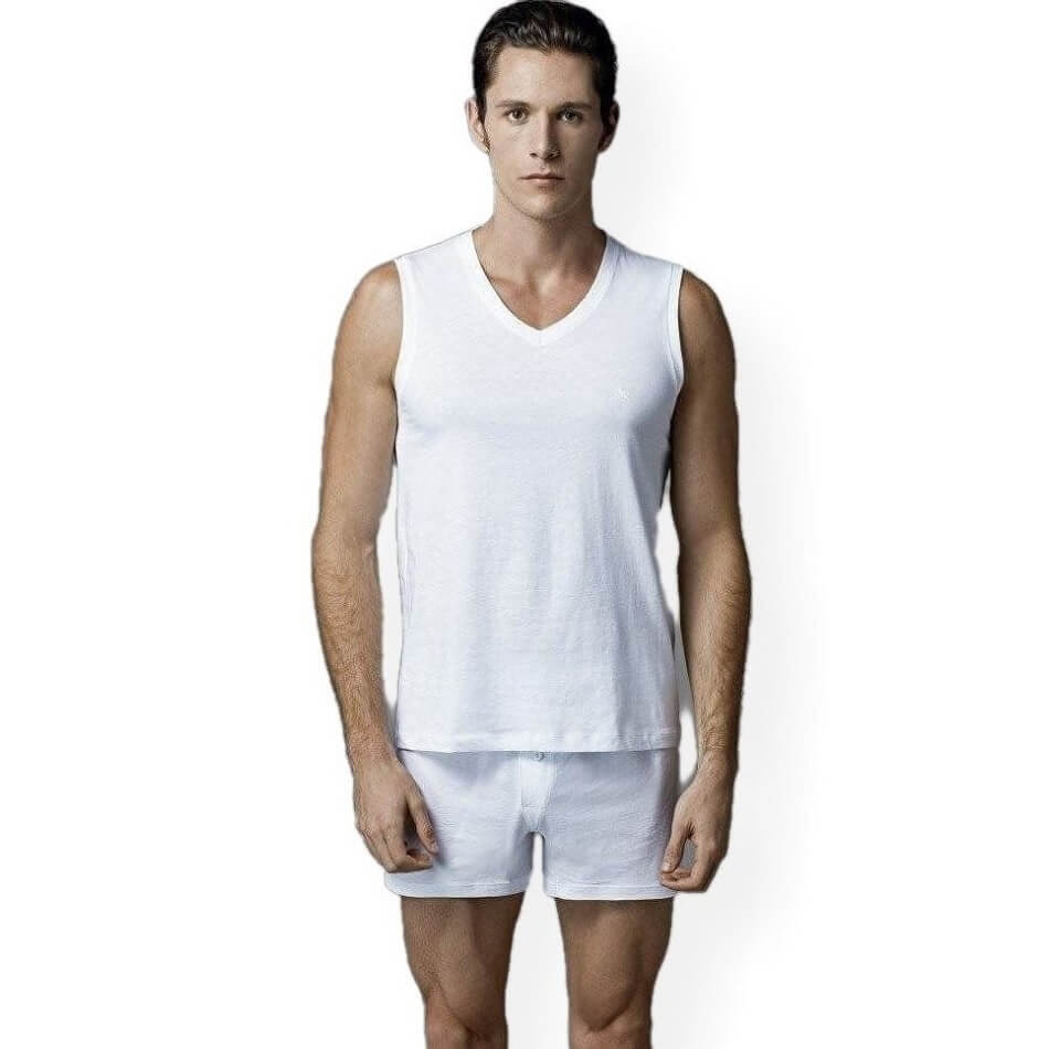 Eros Ers031 V Yaka T-Shirt 2'li Karışık