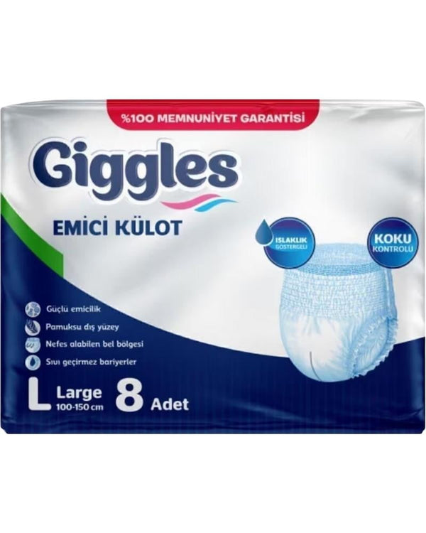 giggles Külotlu Hasta Bezi Large 8 Li