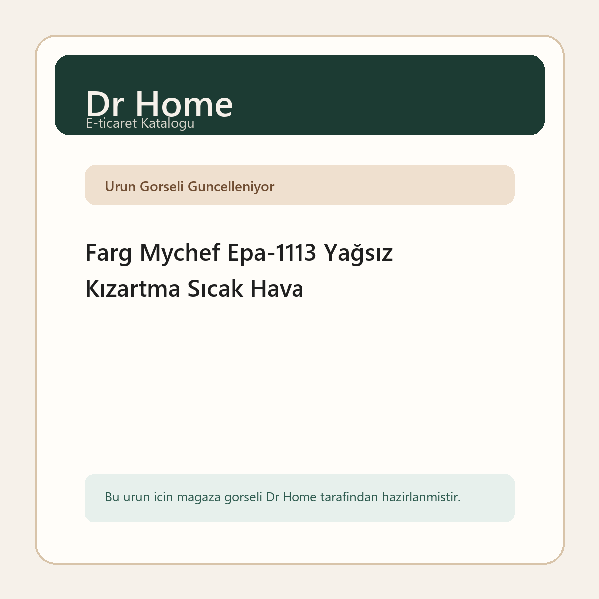 Farg Mychef Epa-1113 Yağsız Kızartma Sıcak Hava