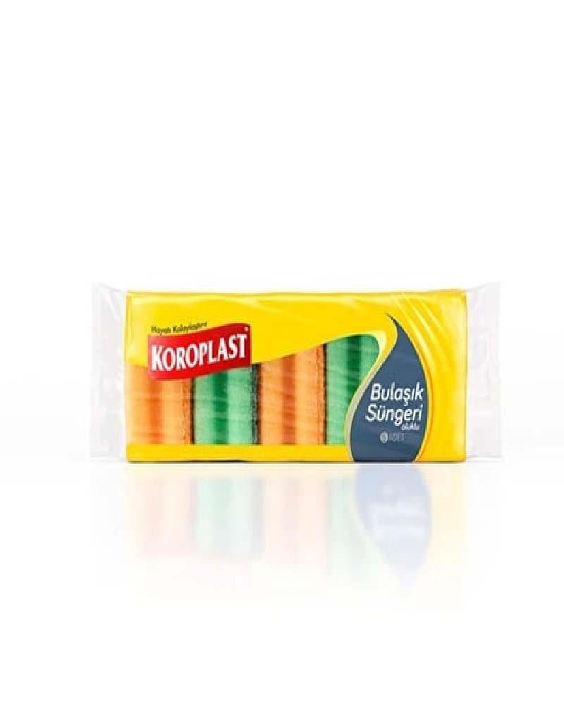 Koroplast Bulaşık Süngeri 5li Oluklu