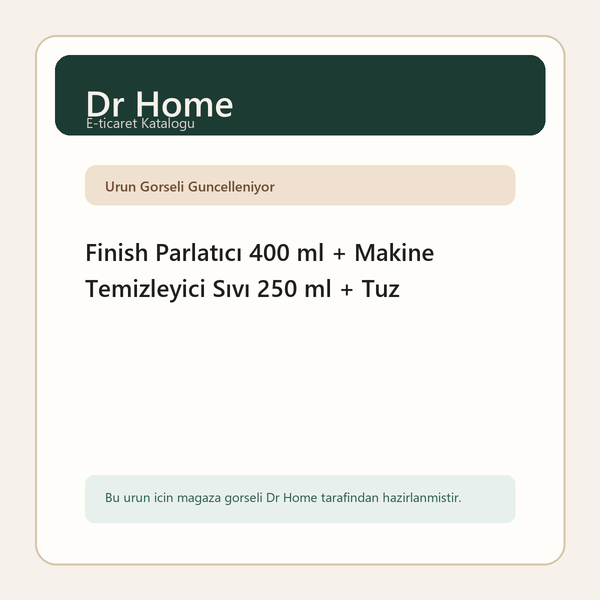 Finish Parlatıcı 400 ml + Makine Temizleyici Sıvı 250 ml + Tuz