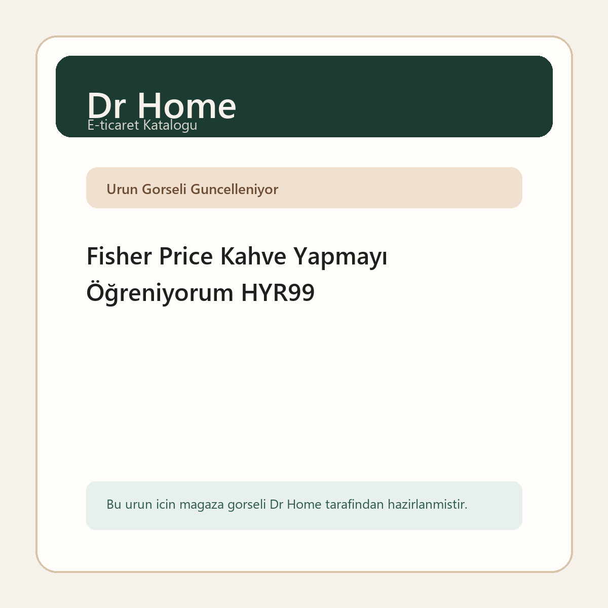 Fisher Price Kahve Yapmayı Öğreniyorum HYR99