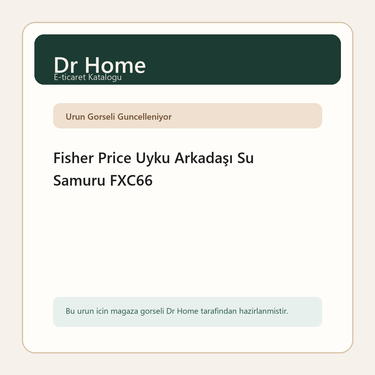 Fisher Price Uyku Arkadaşı Su Samuru FXC66