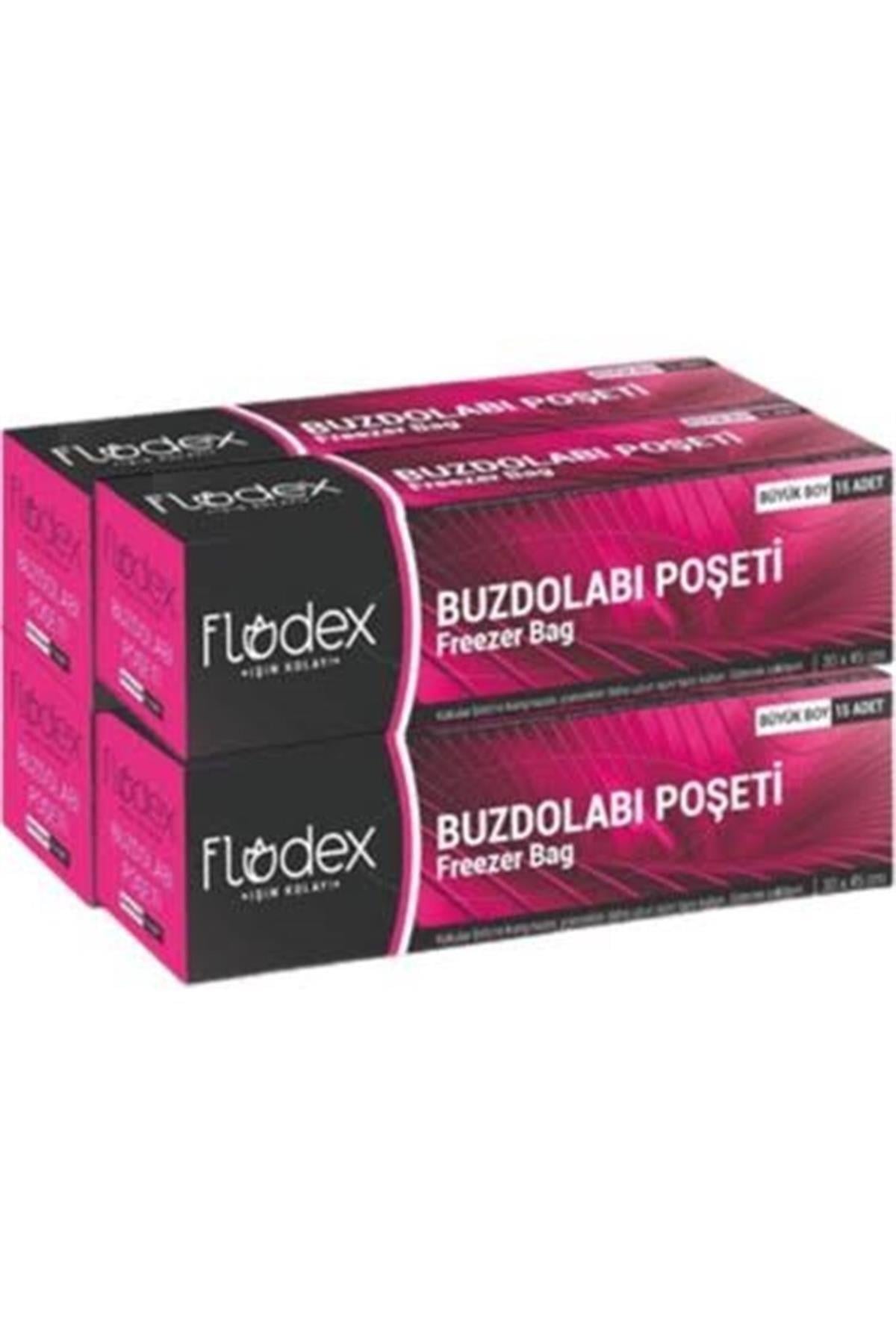 FLODEX Buzdolabı Poşeti Büyük Boy 4 Al 3 Öde