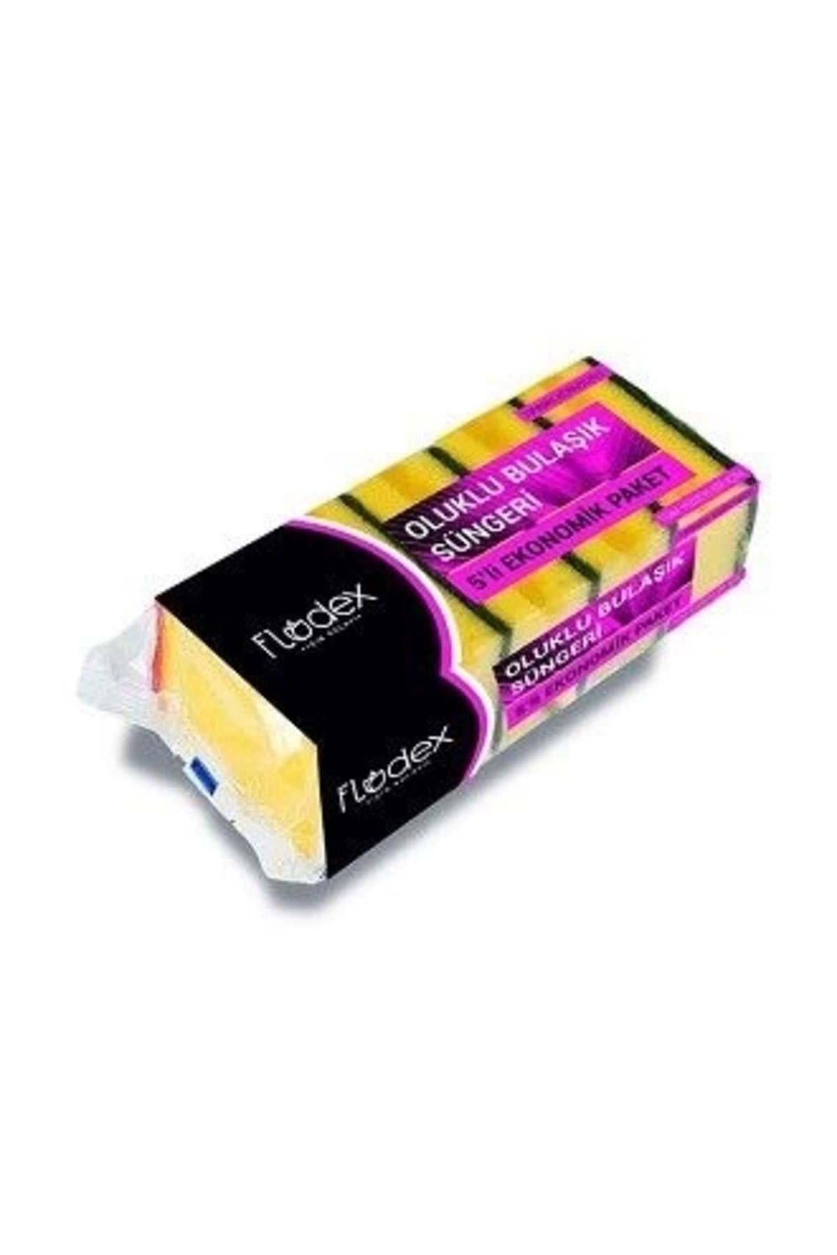 FLODEX Extra Güçlü Oluklu Bulaşık Süngeri 5 Adet