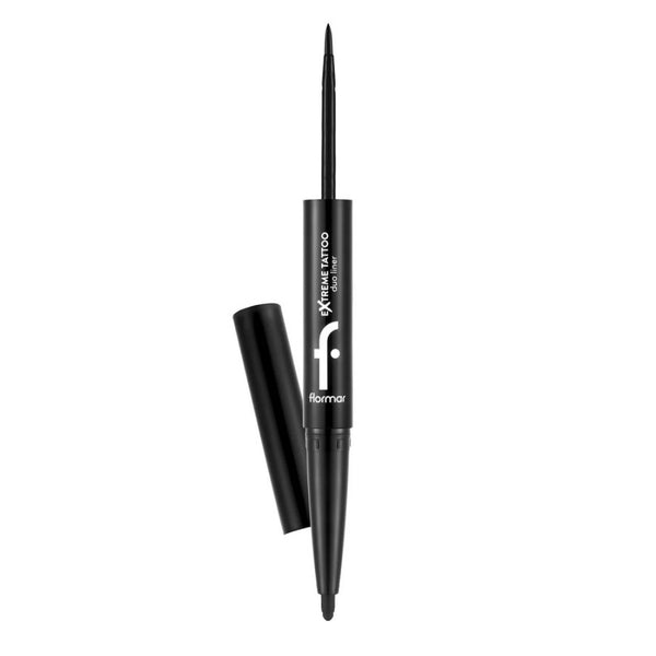 Flormar Extreme Tattoo Duo 2'si 1 Arada Keçe Uçlu Eyeliner & Jel Göz Kalemi Black