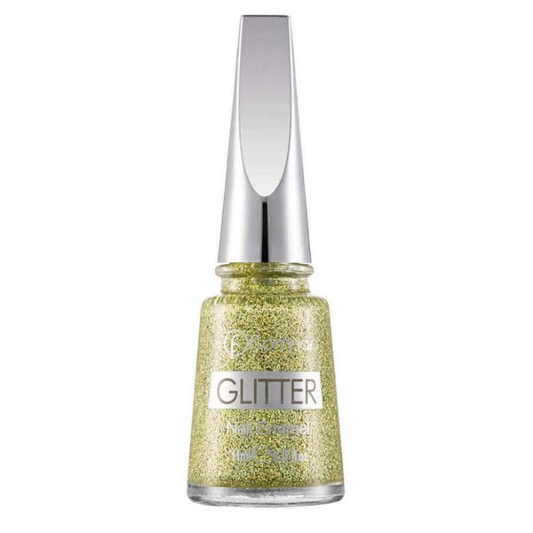 Flormar Glitter Nail Enamel Oje GL04 Gold Rush