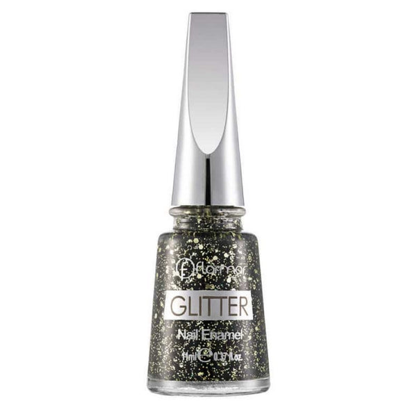 Flormar Glitter Nail Enamel Oje GL05 Black Diamonds