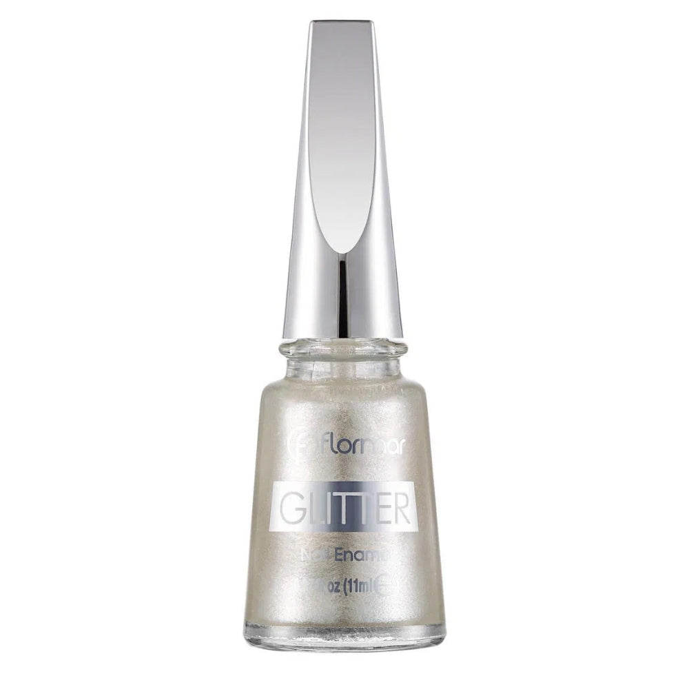 Flormar Glitter Nail Enamel Oje GL12 White Pearl