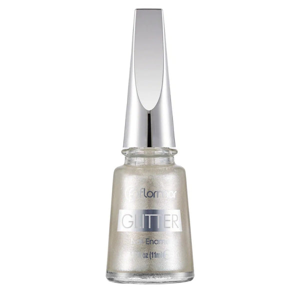 Flormar Glitter Nail Enamel Oje GL12 White Pearl