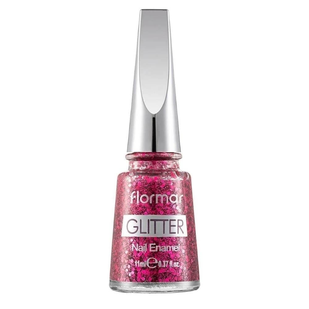Flormar Glitter Nail Enamel Oje GL3 Ruby Light