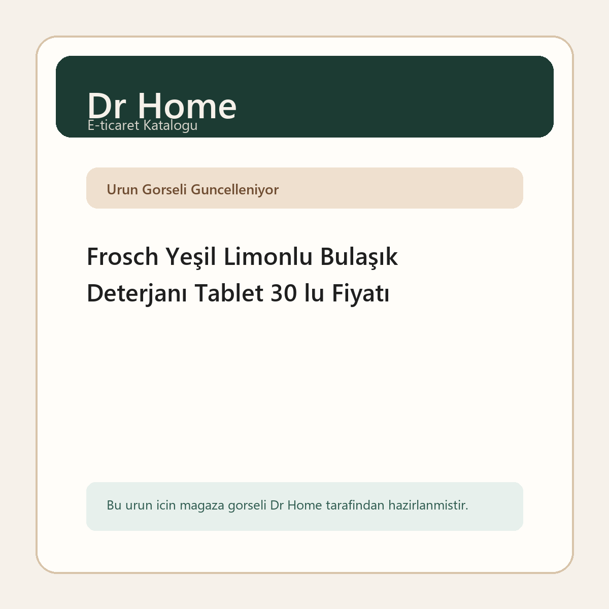 Frosch Yeşil Limonlu Bulaşık Deterjanı Tablet 30 lu Fiyatı