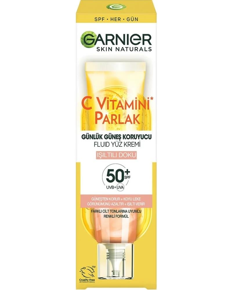 Garnier C Vitamini Parlak Günlük Uv Korumalı Güneş Yüz Kremi Spf50 Işıltılı Doku 40ml