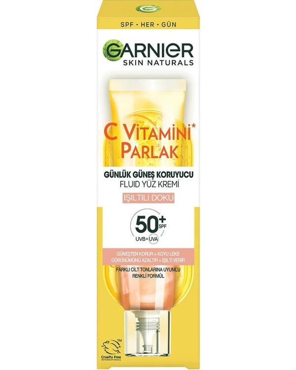 Garnier C Vitamini Parlak Günlük Uv Korumalı Güneş Yüz Kremi Spf50 Işıltılı Doku 40ml