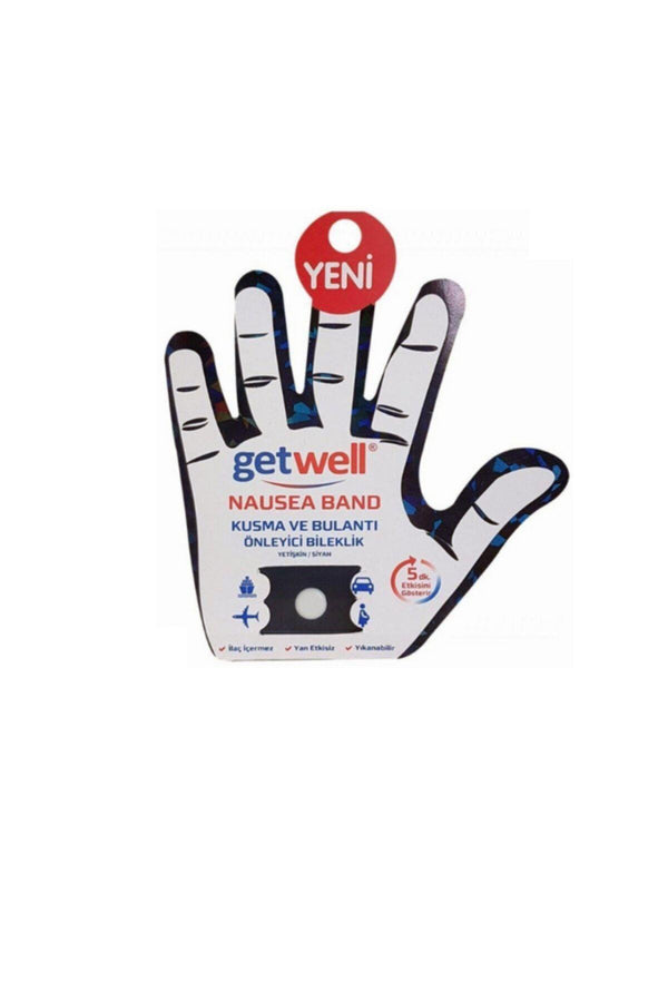 Getwell Kusma Ve Bulantı Önleyici Bileklik Yetişkin Siyah