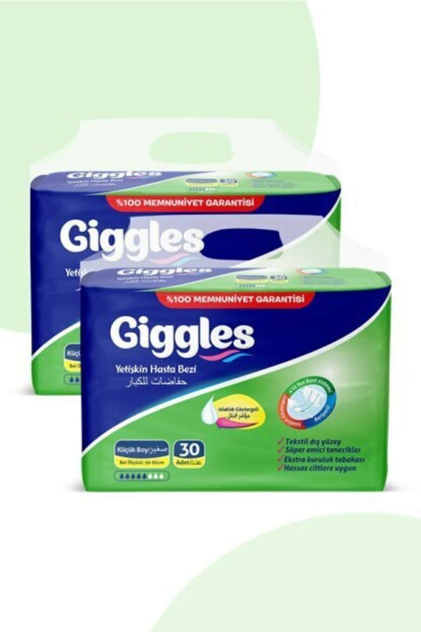 giggles Hasta Bezi Yetişkin Bel Bantlı Tekstil Yüzey Küçük - Small (S) 30 Adet Tekli Pk