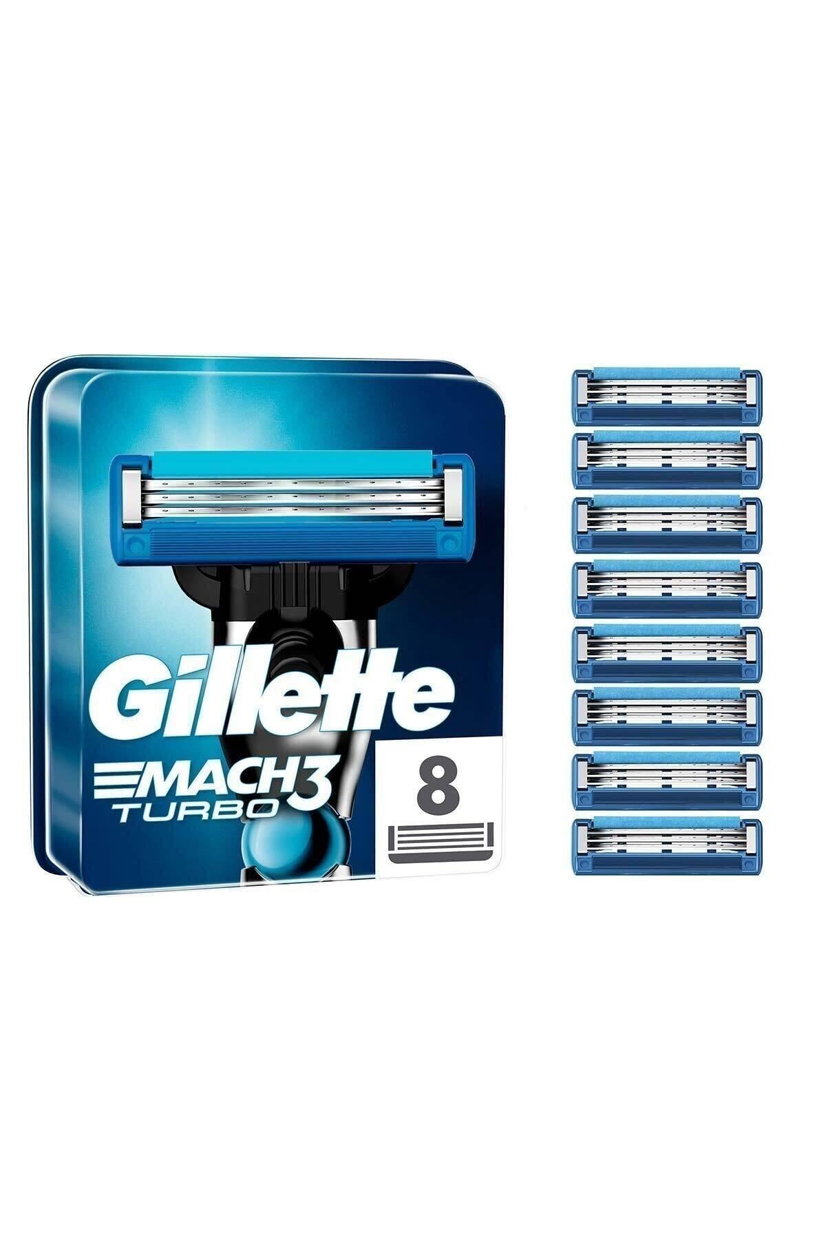 Gillette Mach3 Turbo 8 Adet Yedek Tıraş Bıçağı