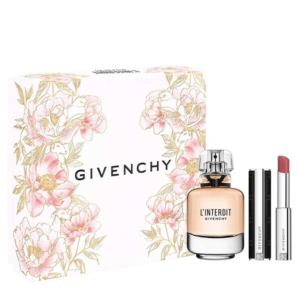 Givenchy L'Interdit Kadın Parfüm Edp 80 Ml + Le Rouge Satin N111 Set