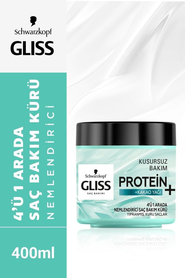 Gliss 4'ü 1 Arada Nemlendirici Saç Bakım Kürü - Kakao Yağı Ile 400 ml